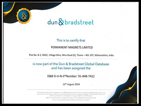 Dun & Bradstreet Certificate