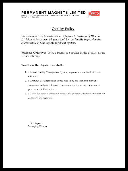 Quality Policy
