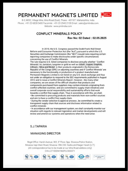 Conflict Minerals Policy