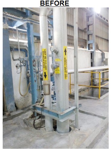 Ferrous contamination captured on magnetic filter elements before cleaning
