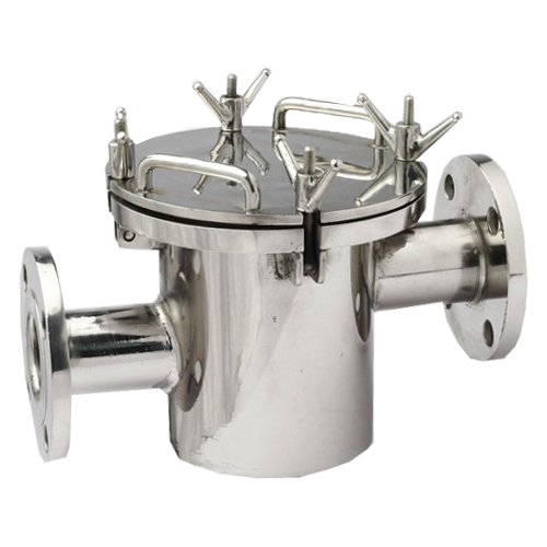 PML magnetic filter in stainless steel construction, lid and flange detail
